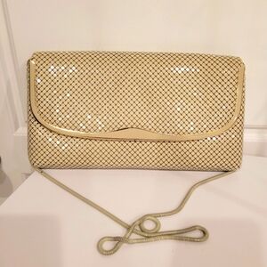 Vintage Elka Metal Mesh Cream Shoulder Bag